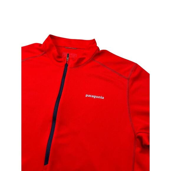 Patagonia Men’s Red 1/2 Zip Henley Outdoor Cycling Jersey Lightweight Shirt -‎ M - Picture 2 of 9
